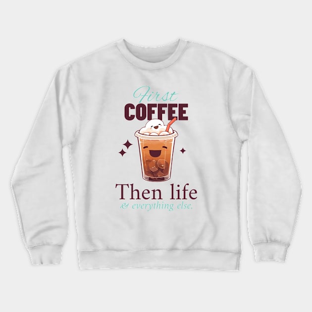 Iced Coffee Lover Crewneck Sweatshirt by Tip Top Tee's